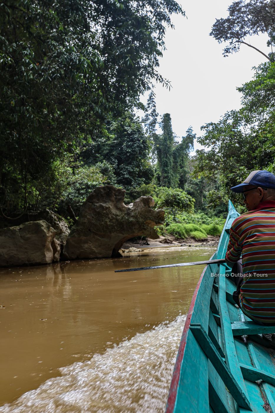 A jungle river journey in the Sapulot interior, reached through Keningau, Sabah